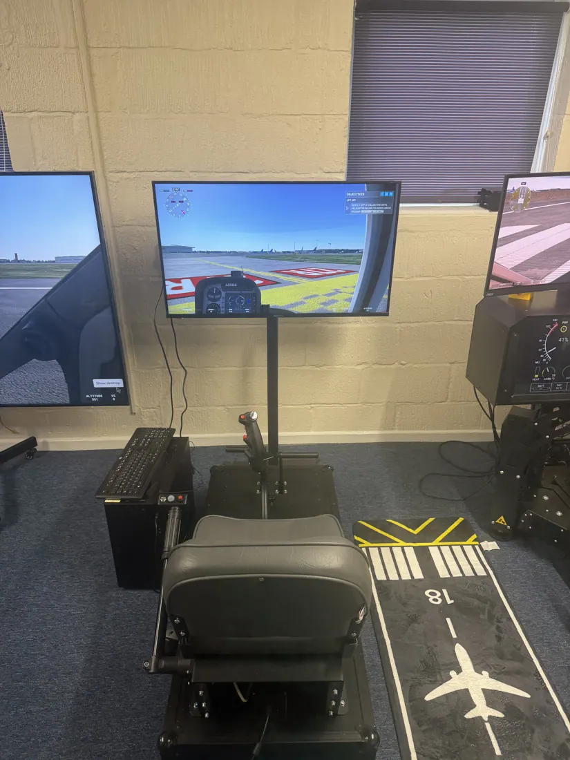 Elite helicopter simulator at Diss Simulator Centre