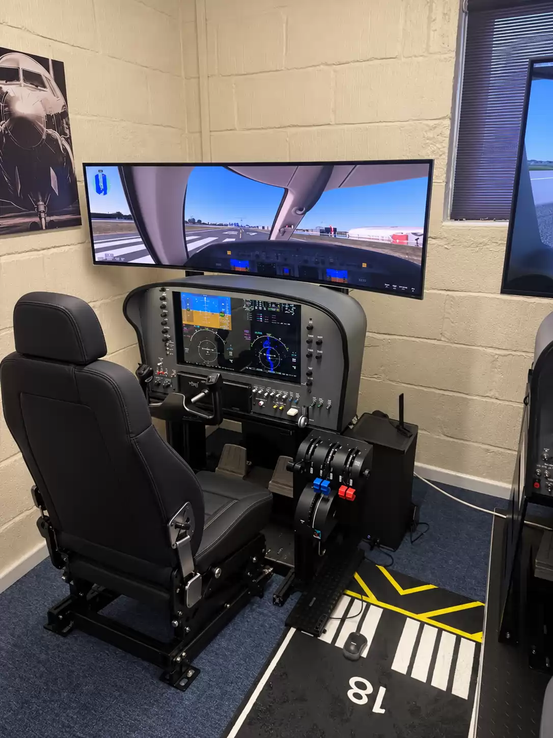 Solo Panel Flight Simulator at Diss Simulator Centre, view 1